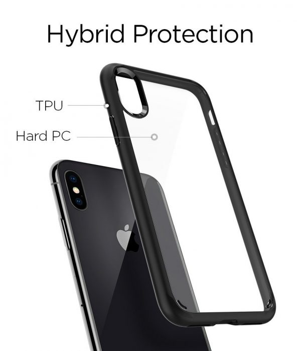 Spigen Ultra Hybrid iPhone X Case with Air Cushion Technology and Hybrid Drop Protection for Apple iPhone X