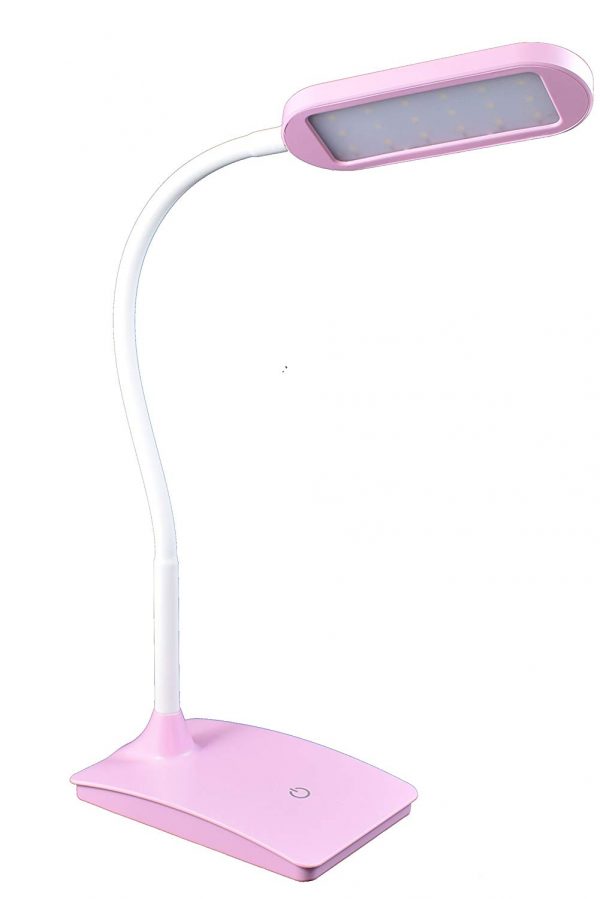 TW Lighting IVY-40WT The IVY LED Desk Lamp with USB Port-3-Way-Touch-Switch-Pink