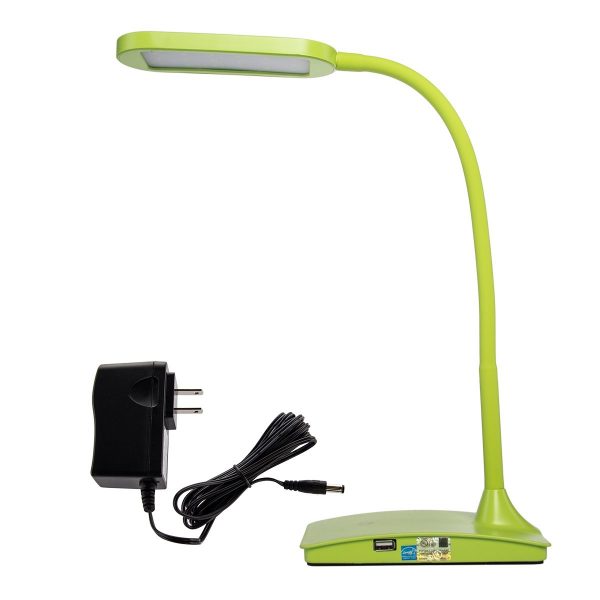 TW Lighting IVY-40WT The IVY LED Desk Lamp with USB Port-3-Way-Touch-Switch